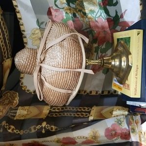 Vintage straw pixie hat